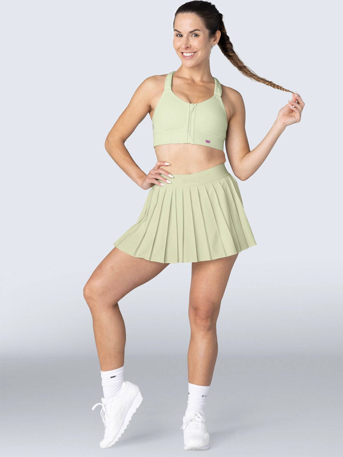 Pleated Skirt - Pastel Lime