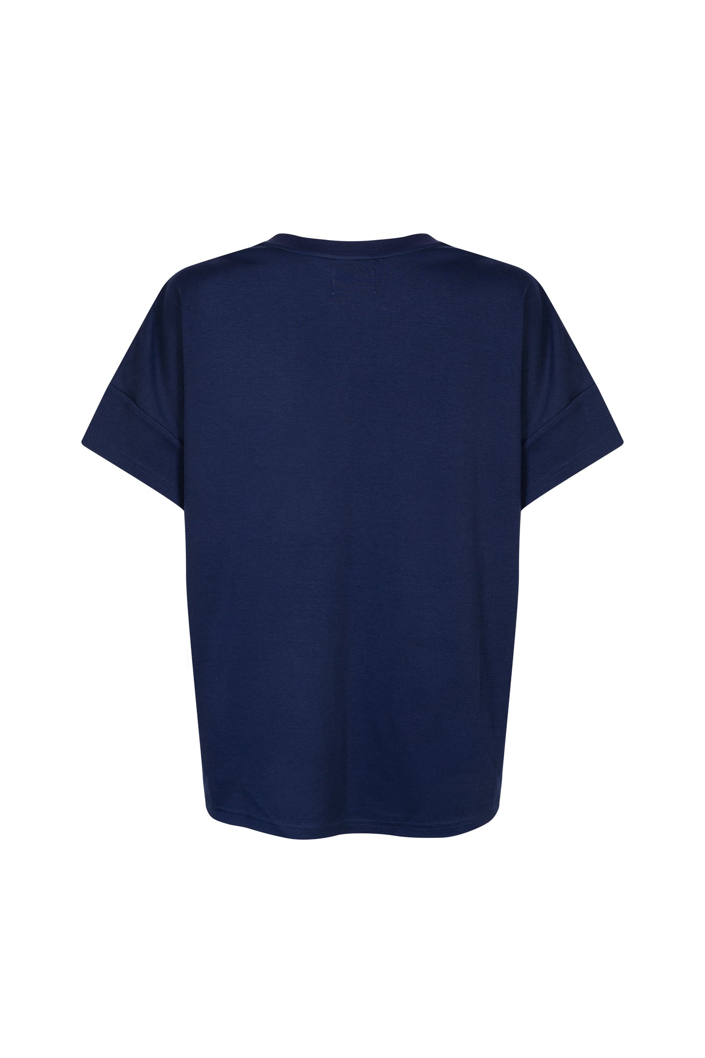 'SIS' SIGNATURE EMBROIDERED T SHIRT - NAVY
