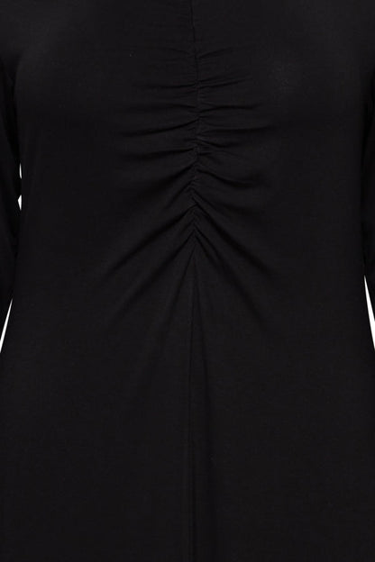 Freya - Black Dress with Detail - Plussize!