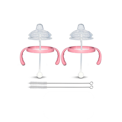Sippy Cup Coversion Kit For Baby Bottle Como Tomo - Pink