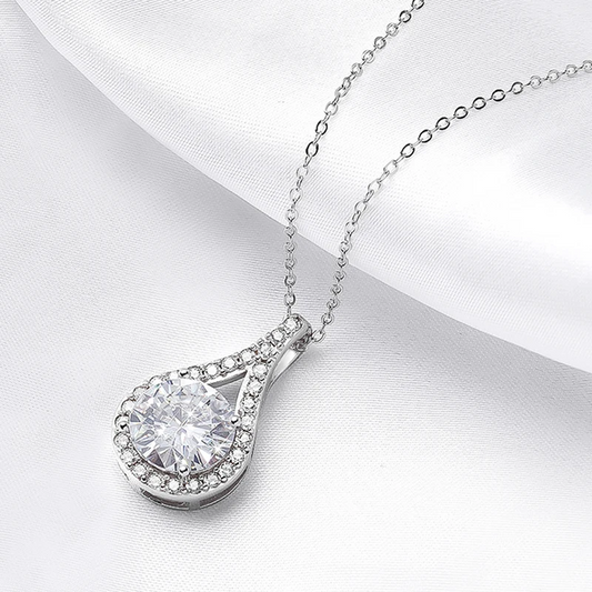 S925 Sterling Silver Necklace Raindrop