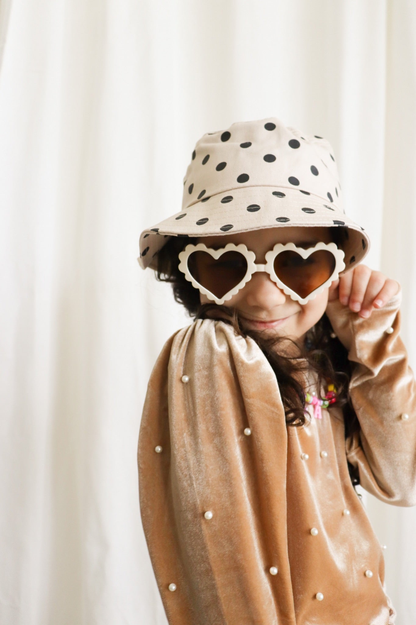Lilo - Cream Heart Shaped Kids Sunglasses