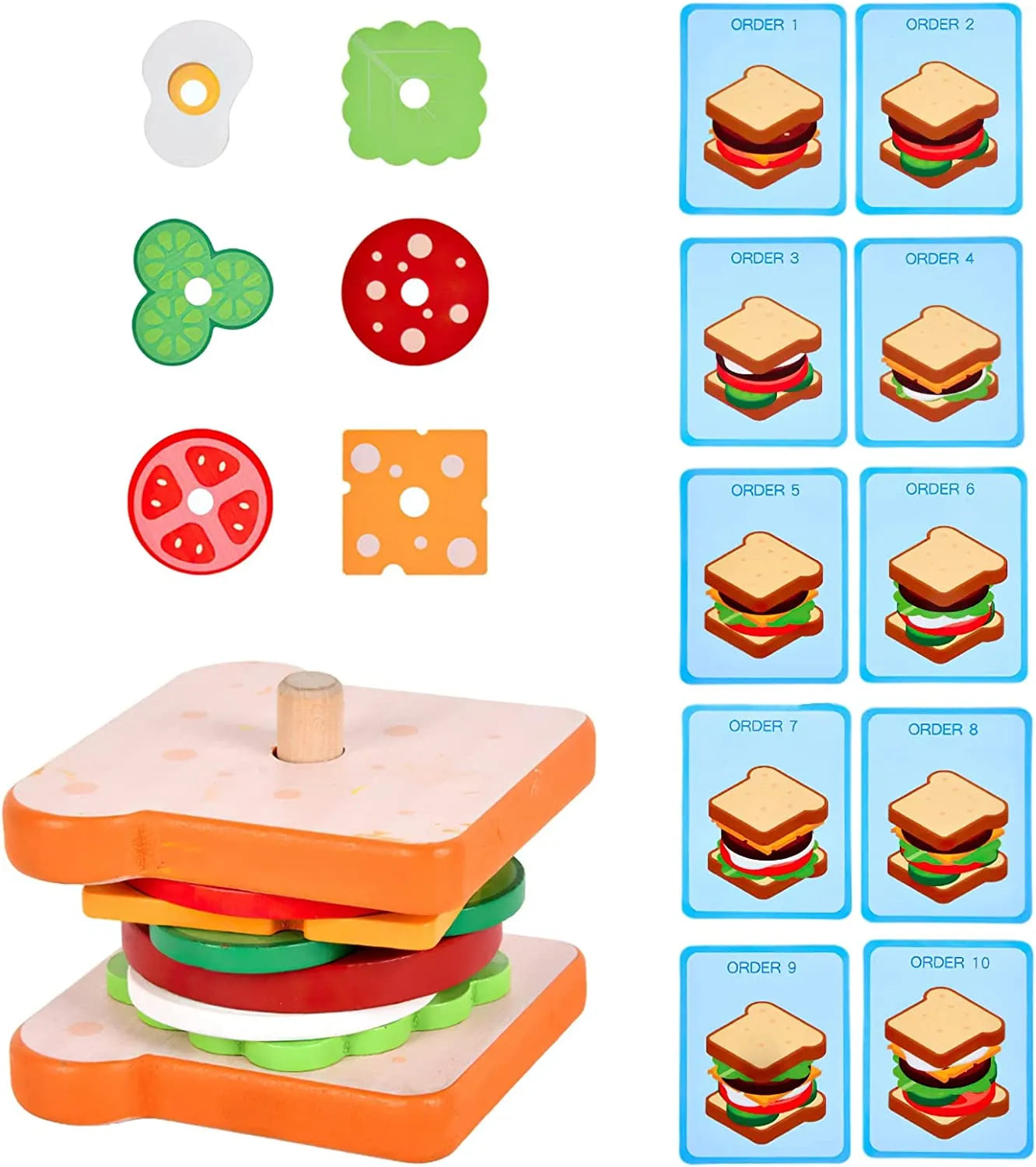 BUY 1, GET 1 FREE | Toy Hamburger or Sandwich Playset