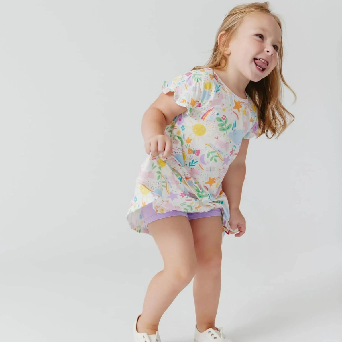 Sunny Day Vibes Modal Magnetic Toddler Top + Skort Set