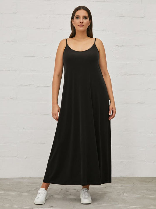 zwarte lange jurk