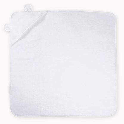 Organic Cotton Hooded Towel For Babies and Toddlers - White