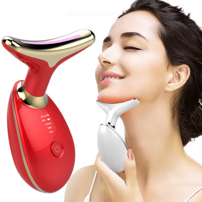 EMMY - EMS RED LIGHT THERAPY FACE NECK LIFT WRINKLE REMOVER TIGHTEN MASSAGER