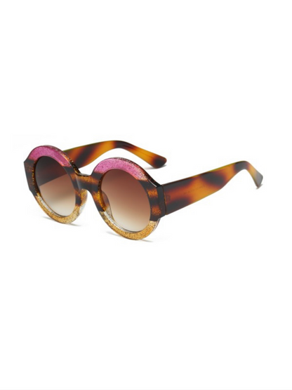 Ruth - Round three color block sunglasses