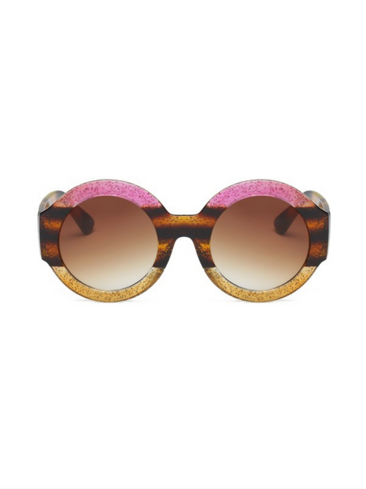 Ruth - Round three color block sunglasses