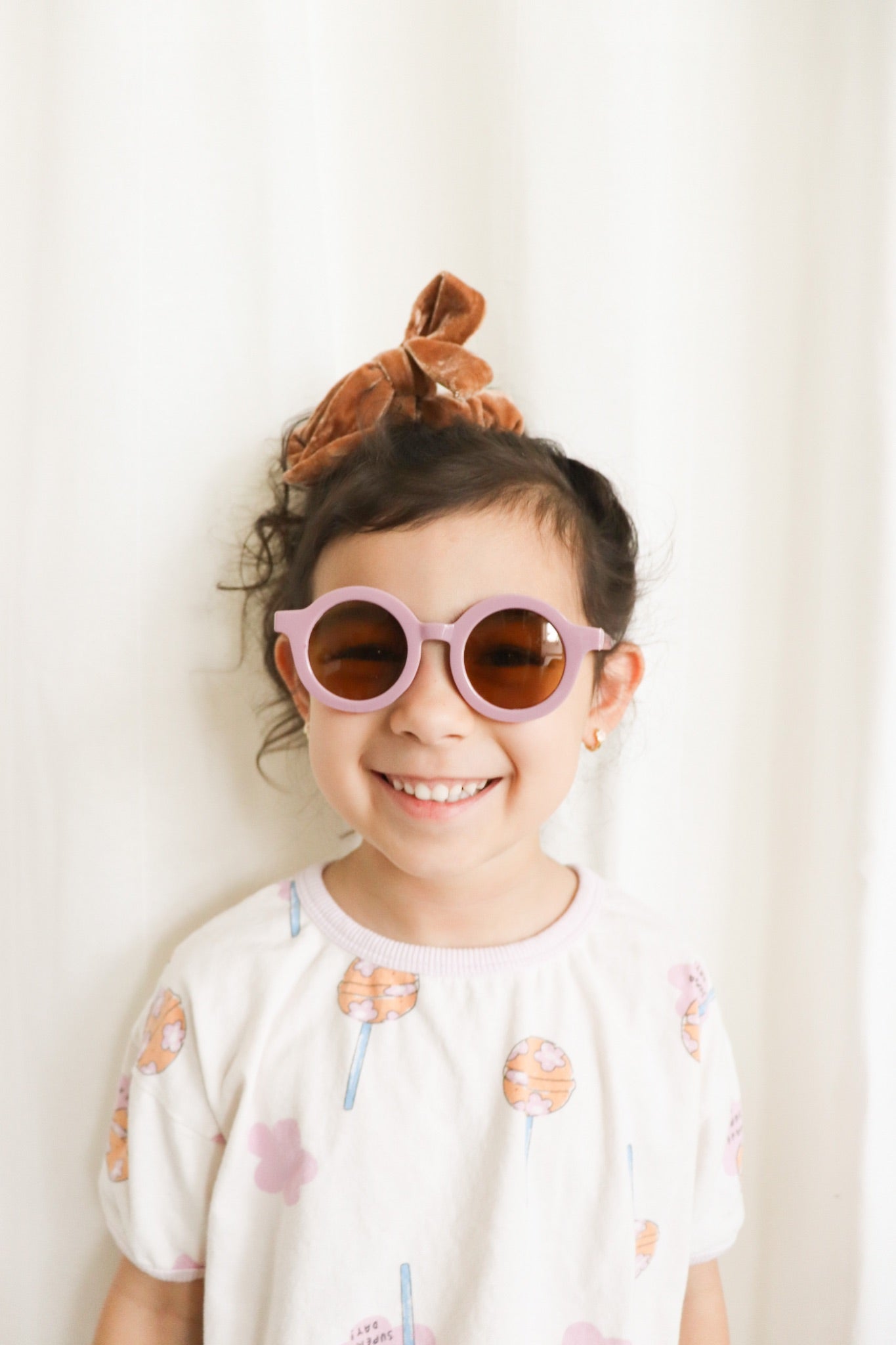 Lola - Pink Round Kids Sunglasses
