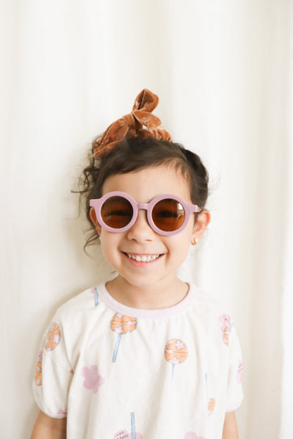 Lola - Pink Round Kids Sunglasses